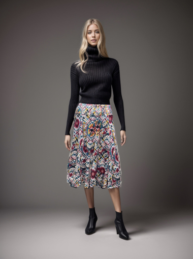 Wholesaler Joy's - Printed skater skirt