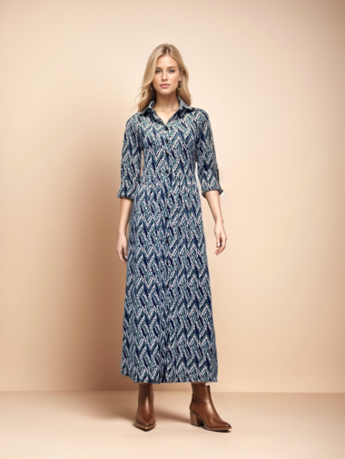 Wholesaler Joy's - Printed midi dress