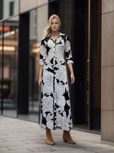 Wholesaler Joy's - Printed midi dress