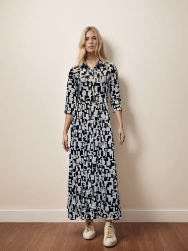 Wholesaler Joy's - Printed midi dress