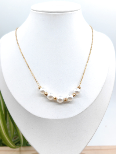 Wholesaler Glam Chic - Stainless steel pearl necklace