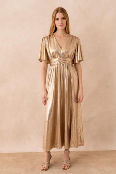 Grossiste Golden Live - Robe fluide brillante