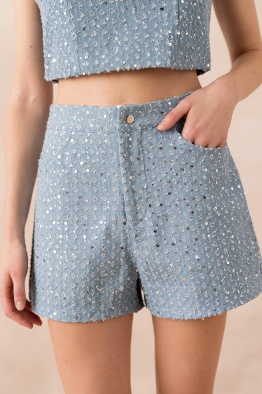 Grossiste Golden Live - Short en jean à sequin