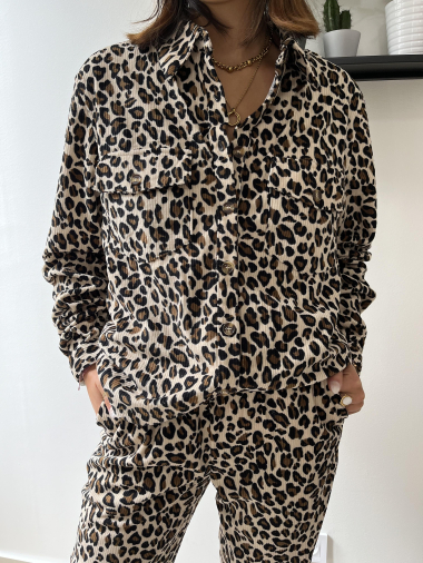 Mayorista Graciela Paris - Camisa pana leopardo