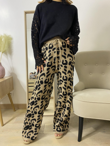 Mayorista Graciela Paris - Pantalones suaves con estampado de leopardo