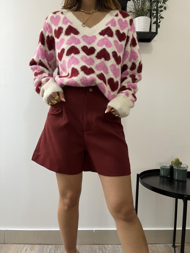 Großhändler Graciela Paris - Schlichte Shorts mit hoher Taille