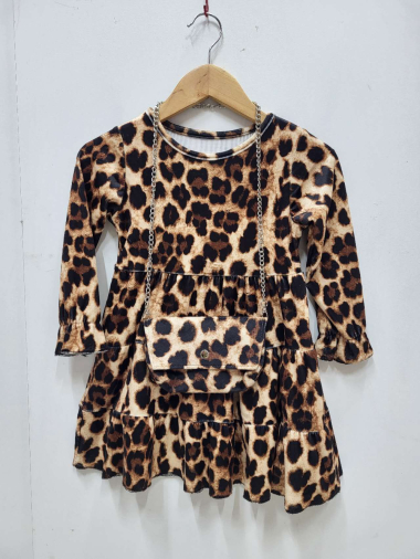 Grossiste Grasstar - ROBE LEOPARD AVEC SAC