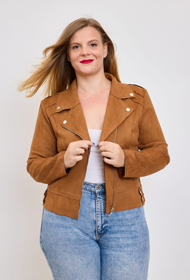 Wholesaler HF - Plus size suede jacket