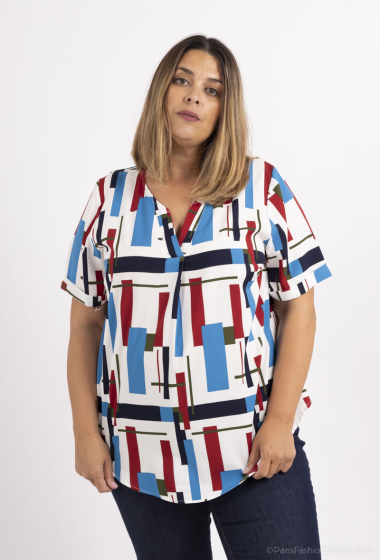 Wholesaler H-3 - plus size fancy pattern tunic