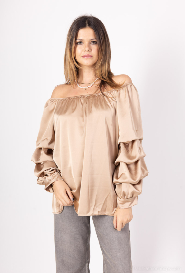 Wholesaler HD Diffusion - Satin shirt with bare shoulders