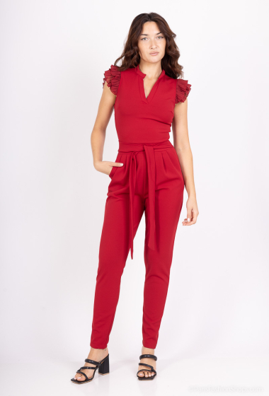 Wholesaler HD Diffusion - Elegant jumpsuit with short pleated sleeves