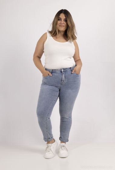 Wholesaler HELLO MISS - Regular fit jeans in large sizes