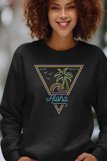 Grossiste I.A.L.D FRANCE - Aloha - Sweat Col Rond Femme