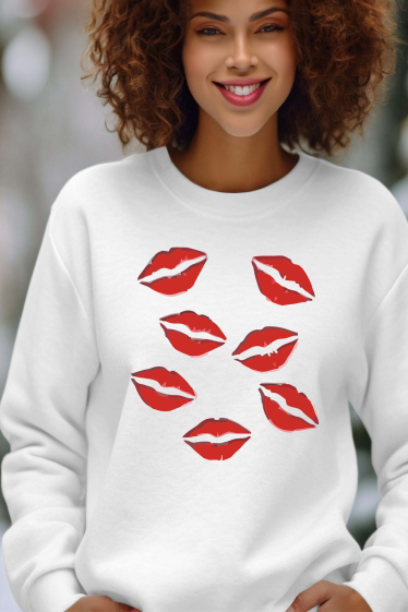 Mayorista I.A.L.D FRANCE - besos pequeños - Sudadera de cuello redondo mujer