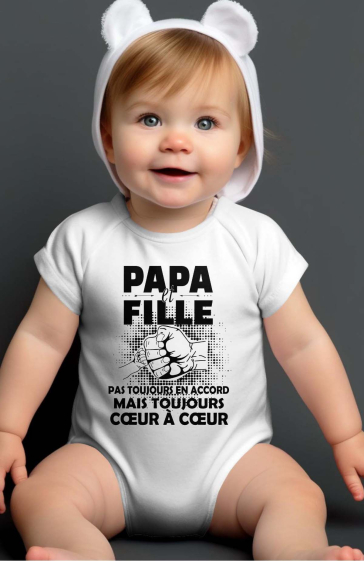 Wholesaler I.A.L.D FRANCE - Baby Girl  Bodysuit | papa et fille pas toujours en accord