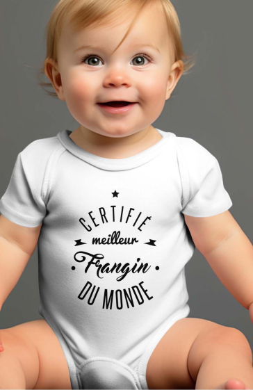 Wholesaler I.A.L.D FRANCE - Baby Boy Bodysuit | certifier meilleur frangin