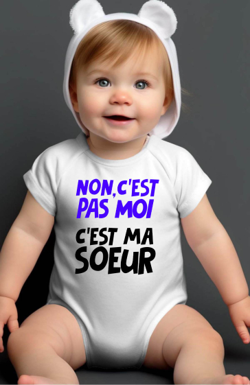 Wholesaler I.A.L.D FRANCE - C ma soeur Boy - Baby Boy Bodysuit