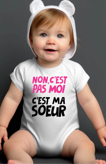 Wholesaler I.A.L.D FRANCE - C ma soeur Girl - Baby Boy Bodysuit