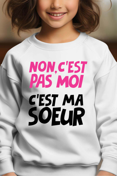 Grossiste I.A.L.D FRANCE - C ma soeur Girl - Sweat Col Rond Fille