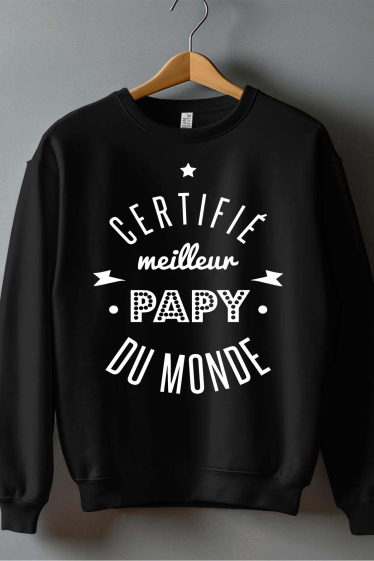 Wholesaler I.A.L.D FRANCE - cértifié papy monde - Men's crew neck sweatshirt