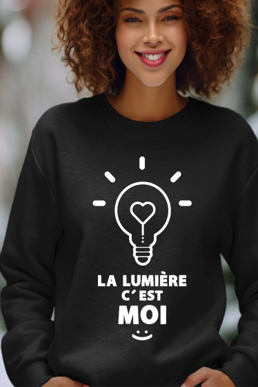 Grossiste I.A.L.D FRANCE - c'est moi la lumière - Sweat Col Rond Femme