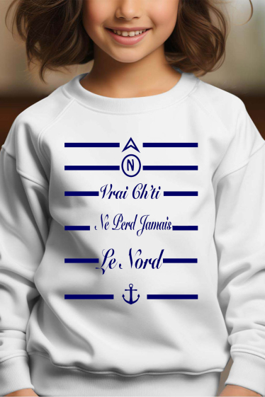 Grossiste I.A.L.D FRANCE - chti - Sweat Col Rond Fille