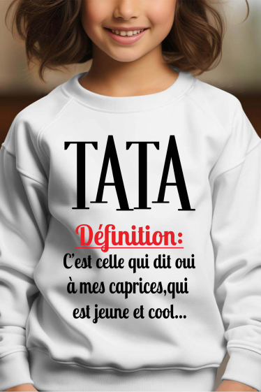 Grossiste I.A.L.D FRANCE - def tata - Sweat Col Rond Fille