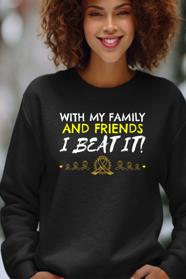 Grossiste I.A.L.D FRANCE - Familly friends beat it - Sweat Col Rond Femme