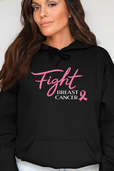 Grossiste I.A.L.D FRANCE - Fight Breast cancer - Sweat Capuche Femme