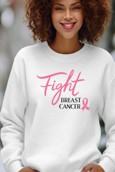 Grossiste I.A.L.D FRANCE - Fight Breast cancer - Sweat Col Rond Femme