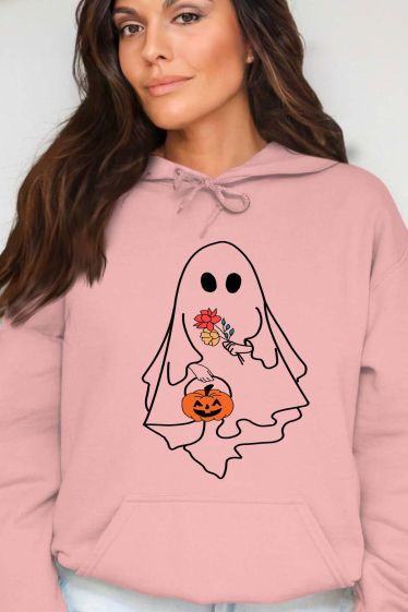 Grossiste I.A.L.D FRANCE - Holloween Ghost - Sweat Capuche Femme