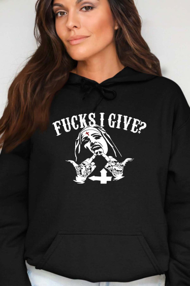 Grossiste I.A.L.D FRANCE - I give - Sweat Capuche Femme