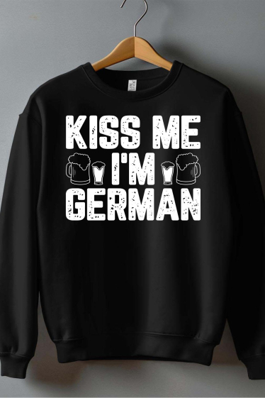 Großhändler I.A.L.D FRANCE - Kiss German - Herren-Sweatshirt mit Rundhalsausschnitt