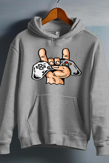 Großhändler I.A.L.D FRANCE - Gamer-Controller-Hand - Kapuzenpullover für Herren