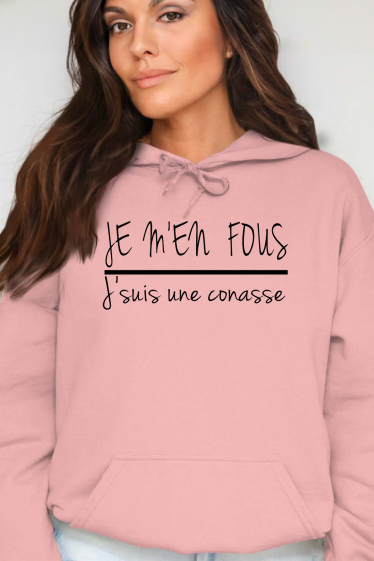 Grossiste I.A.L.D FRANCE - m'en fou conasse - Sweat Capuche Femme