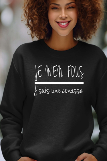 Grossiste I.A.L.D FRANCE - m'en fou conasse - Sweat Col Rond Femme