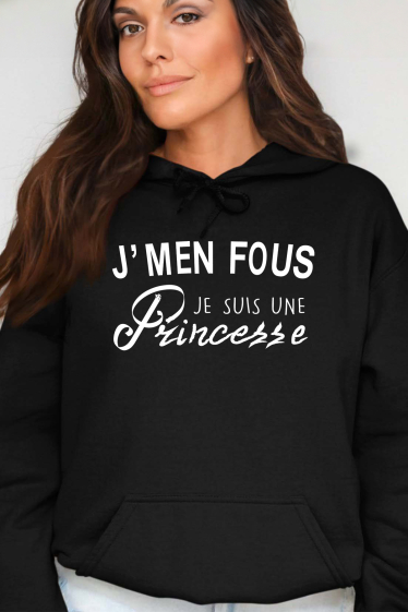 Mayorista I.A.L.D FRANCE - No me importa princesa - Sudadera con capucha mujer