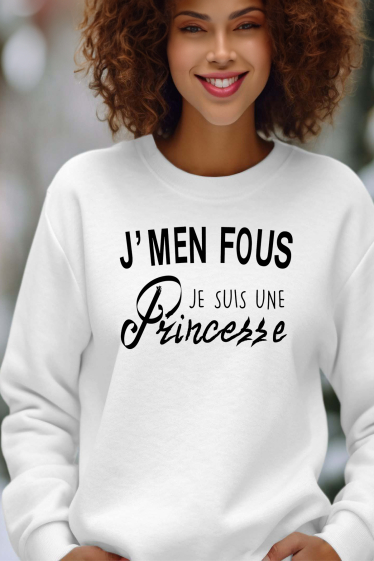 Grossiste I.A.L.D FRANCE - M'en fou princesse - Sweat Col Rond Femme