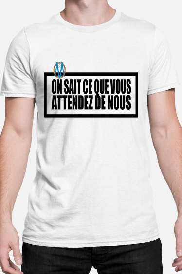 Wholesaler I.A.L.D FRANCE - OM attendez - Men's T-shirt