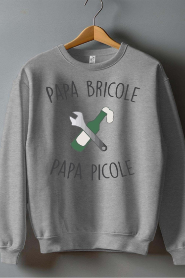 Wholesaler I.A.L.D FRANCE - papa bricole picole - Men's crew neck sweatshirt