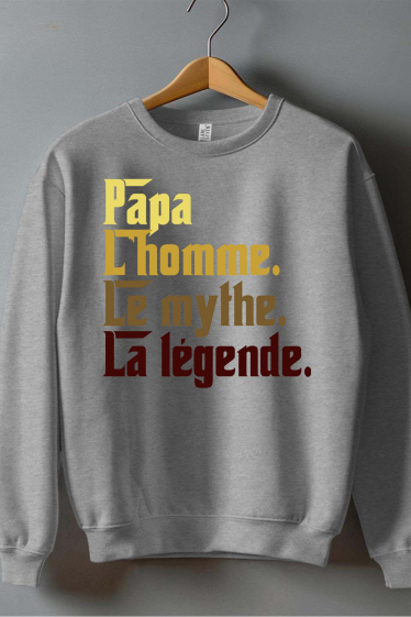 Mayorista I.A.L.D FRANCE - Papa Myth - Sudadera de cuello redondo hombre