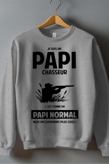 Großhändler I.A.L.D FRANCE - PAPI CHASSEUR – Herren-Sweatshirt mit Rundhalsausschnitt