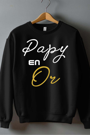 Großhändler I.A.L.D FRANCE - Opa in Gold - Herren-Sweatshirt mit Rundhalsausschnitt