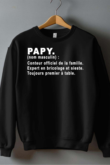 Großhändler I.A.L.D FRANCE - Opa maskierter Name - Herren-Sweatshirt mit Rundhalsausschnitt