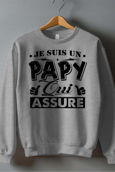 Wholesaler I.A.L.D FRANCE - papy qui assure - Men's crew neck sweatshirt