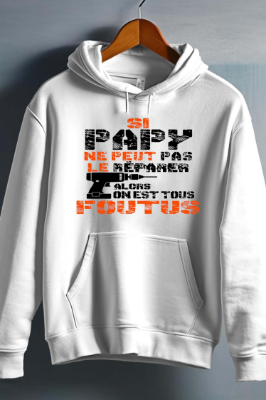 Wholesaler I.A.L.D FRANCE - papy reparer - Men's Hooded sweatshirt