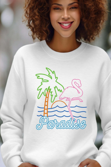 Grossiste I.A.L.D FRANCE - Paradise - Sweat Col Rond Femme