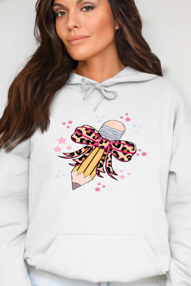 Wholesaler I.A.L.D FRANCE - Pincil leopard - Woman's Hooded sweatshirt