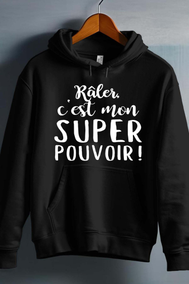 Grossiste I.A.L.D FRANCE - raler c'est mon super pouvoir - Sweat capuche Fille