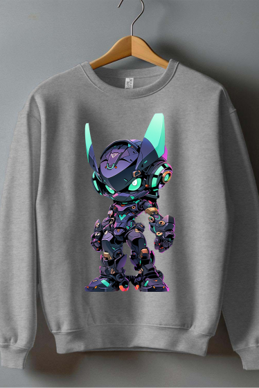 Großhändler I.A.L.D FRANCE - Roboterkind - Herren-Sweatshirt mit Rundhalsausschnitt